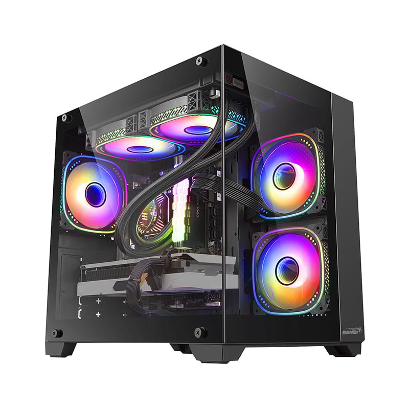 GABINETE SENTEY GS-8000 A10 BLACK FAN X5 ARGB