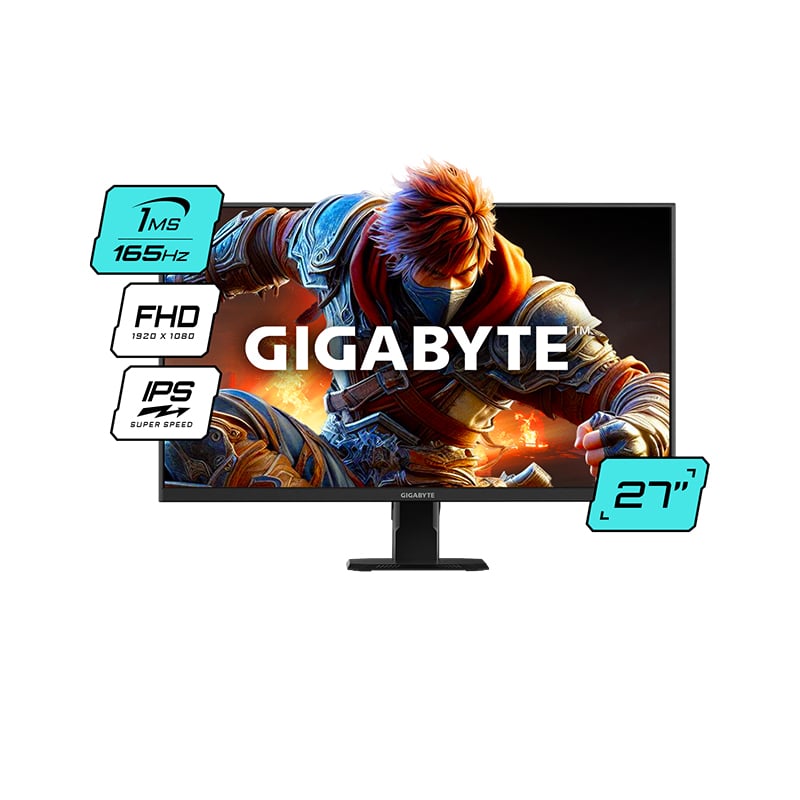 MONITOR GAMER IPS 27" GIGABYTE GS27F-SA FHD 165HZ 1MS FREESYNC PREMIUM