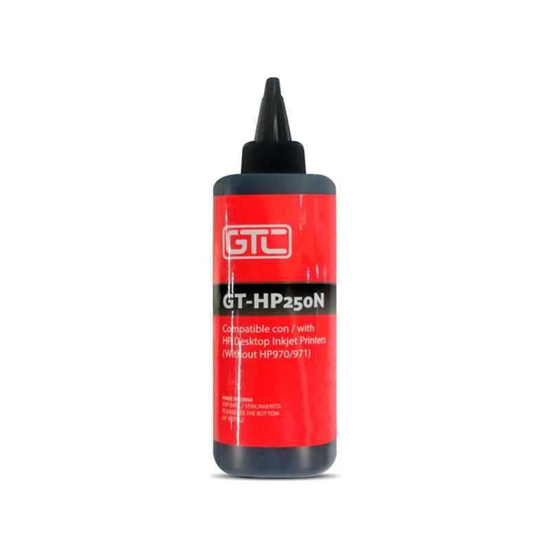 TINTA ALTERNATIVA SISTEMA CONT GTC PARA HP UNIVERSAL NEGRO 250ML