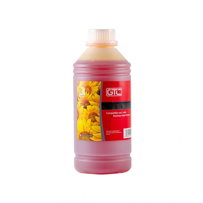 TINTA ALTERNATIVA SISTEMA CONT GTC PARA HP EPSON CANON BROTHER LEXMARK AMARILLO 1L