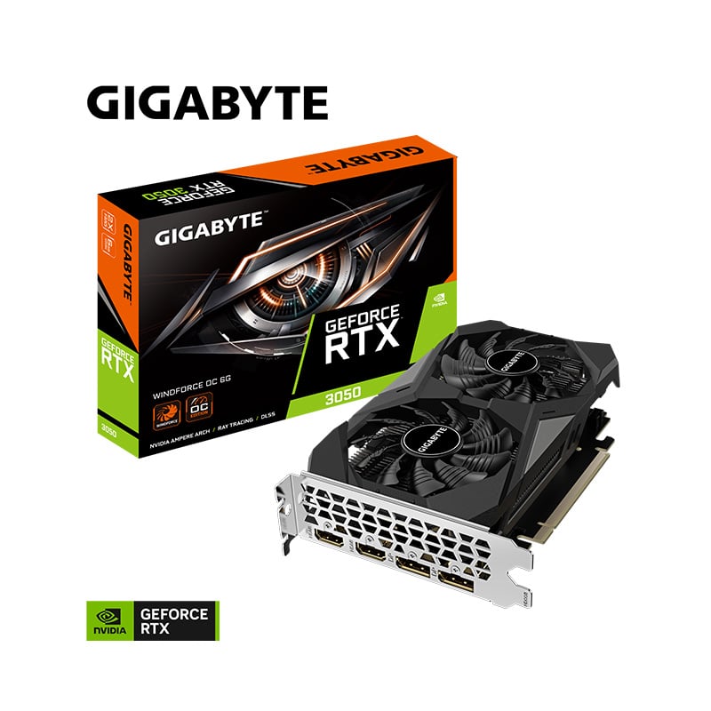 PLACA DE VIDEO GIGABYTE NVIDIA GEFORCE RTX 3050 WINDFORCE OC 6GB GDDR6