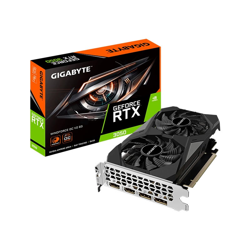 PLACA DE VIDEO GIGABYTE NVIDIA GEFORCE RTX 3050 WINDFORCE V2 OC 6GB GDDR6