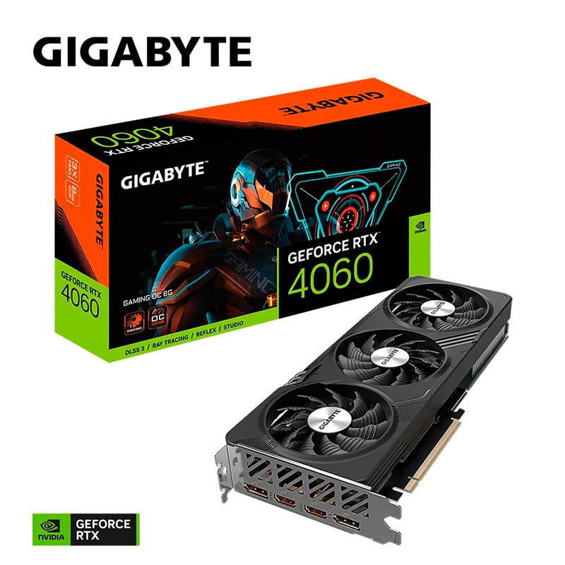 PLACA DE VIDEO GIGABYTE NVIDIA GEFORCE RTX 4060 GAMING OC 8GB GDDR6