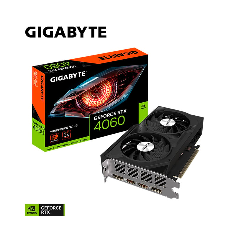 PLACA DE VIDEO GIGABYTE NVIDIA GEFORCE RTX 4060 WINDFORCE OC 8GB GDDR6