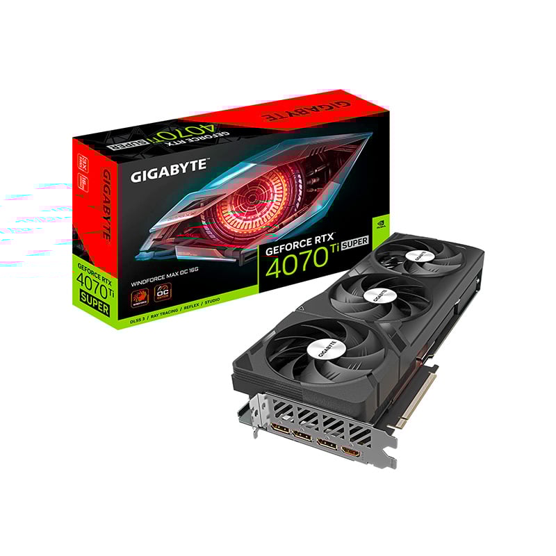 PLACA DE VIDEO GIGABYTE NVIDIA GEFORCE RTX 4070 TI SUPER WINDFORCE MAX OC 16GB GDDR6X