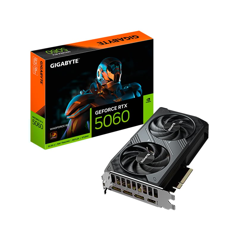 PLACA DE VIDEO GIGABYTE NVIDIA GEFORCE RTX 5060 WINDFORCE 8GB GDDR7