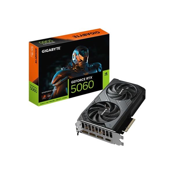 Placa de Video Gigabyte Nvidia Geforce Rtx 5060 Windforce Max 8gb Oc Gddr7