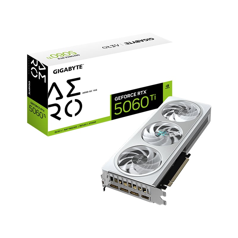 PLACA DE VIDEO GIGABYTE NVIDIA GEFORCE RTX 5060 TI AERO 16GB OC GDDR7