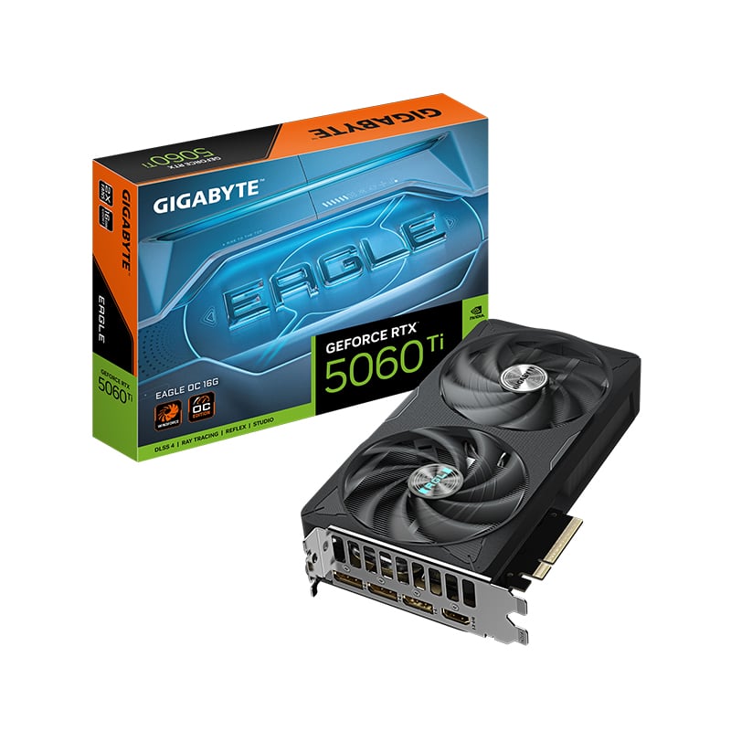 PLACA DE VIDEO GIGABYTE NVIDIA GEFORCE RTX 5060 TI EAGLE 16GB OC GDDR7