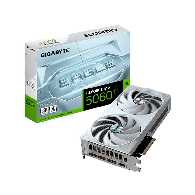 PLACA DE VIDEO GIGABYTE NVIDIA GEFORCE RTX 5060 TI EAGLE ICE 8GB OC GDDR7