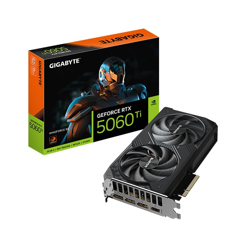 PLACA DE VIDEO GIGABYTE NVIDIA GEFORCE RTX 5060 TI WINDFORCE 8GB GDDR7