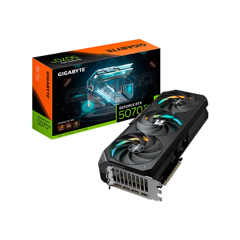 PLACA DE VIDEO GIGABYTE NVIDIA GEFORCE RTX 5070 TI GAMING 16GB OC GDDR7