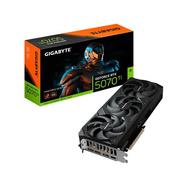 Placa de Video Gigabyte Nvidia Geforce RTX 5070 TI Windforce SFF 16GB OC GDDR7