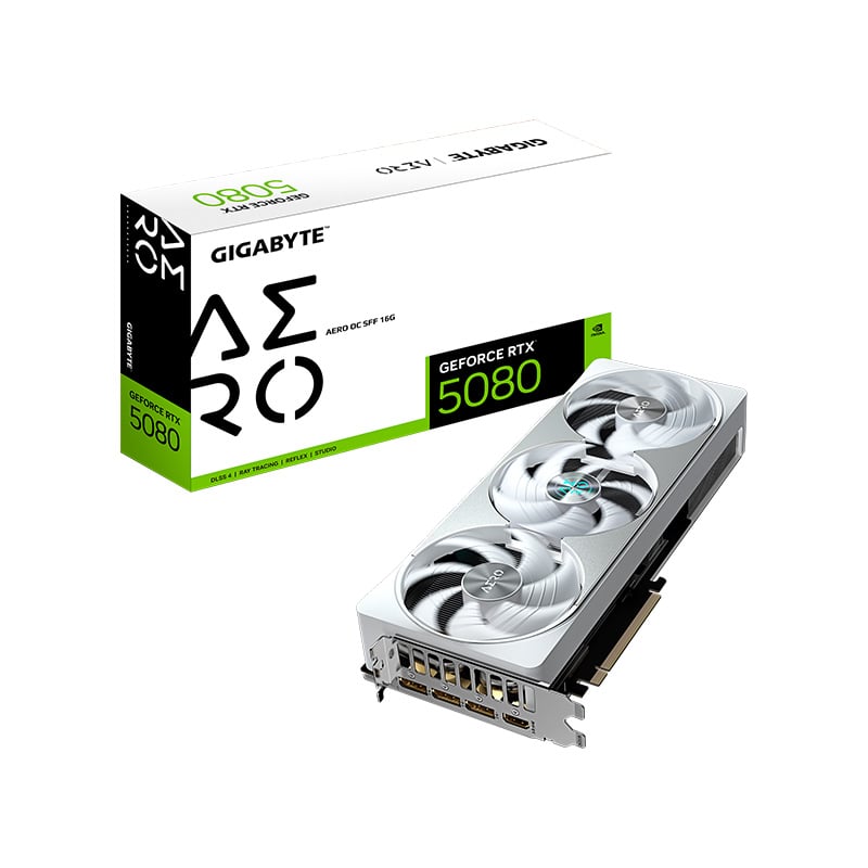 PLACA DE VIDEO GIGABYTE NVIDIA GEFORCE RTX 5080 AERO 16GB OC SFF GDDR7