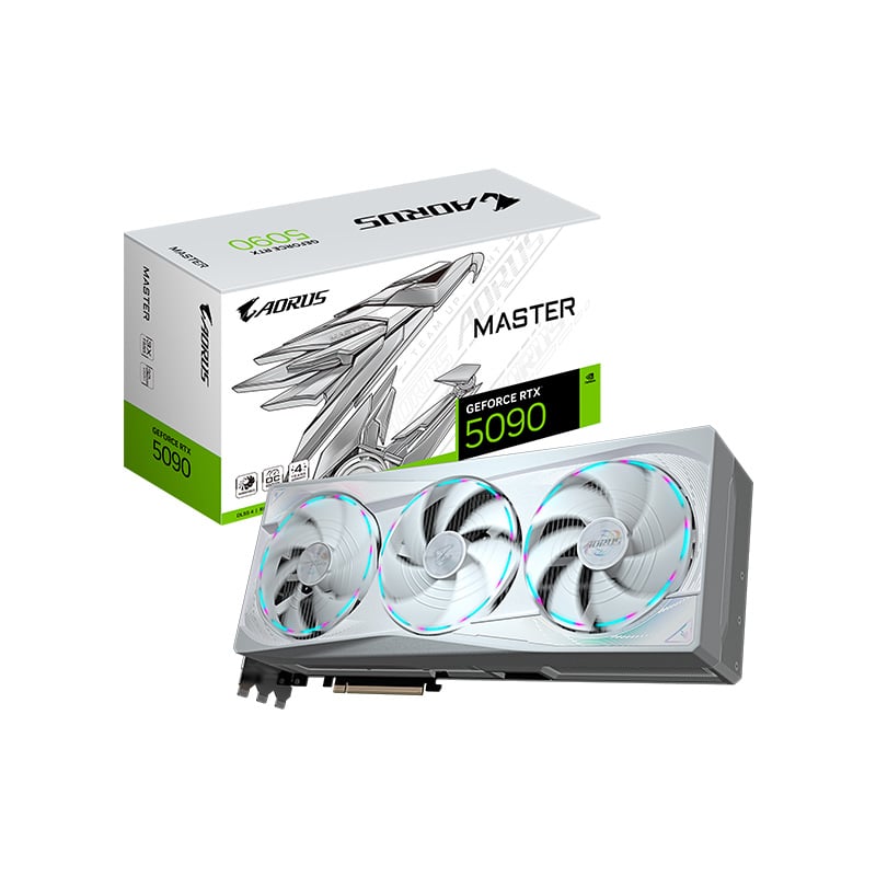 PLACA DE VIDEO GIGABYTE NVIDIA GEFORCE RTX 5090 AORUS MASTER ICE 32GB GDDR7