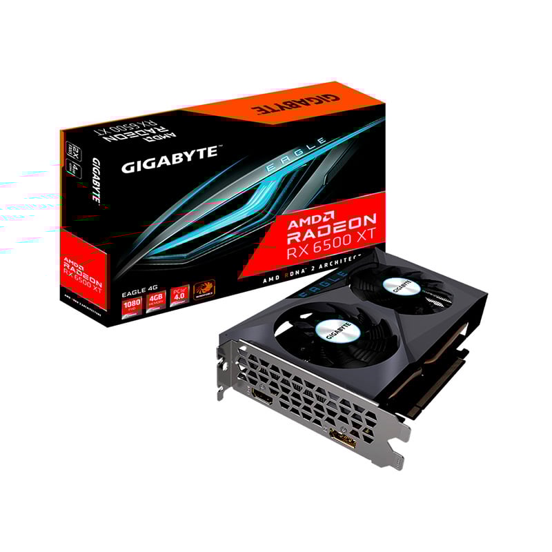 PLACA DE VIDEO GIGABYTE AMD RADEON RX 6500 XT EAGLE 4GB GDDR6 (MEJOR QUE GTX 1650)