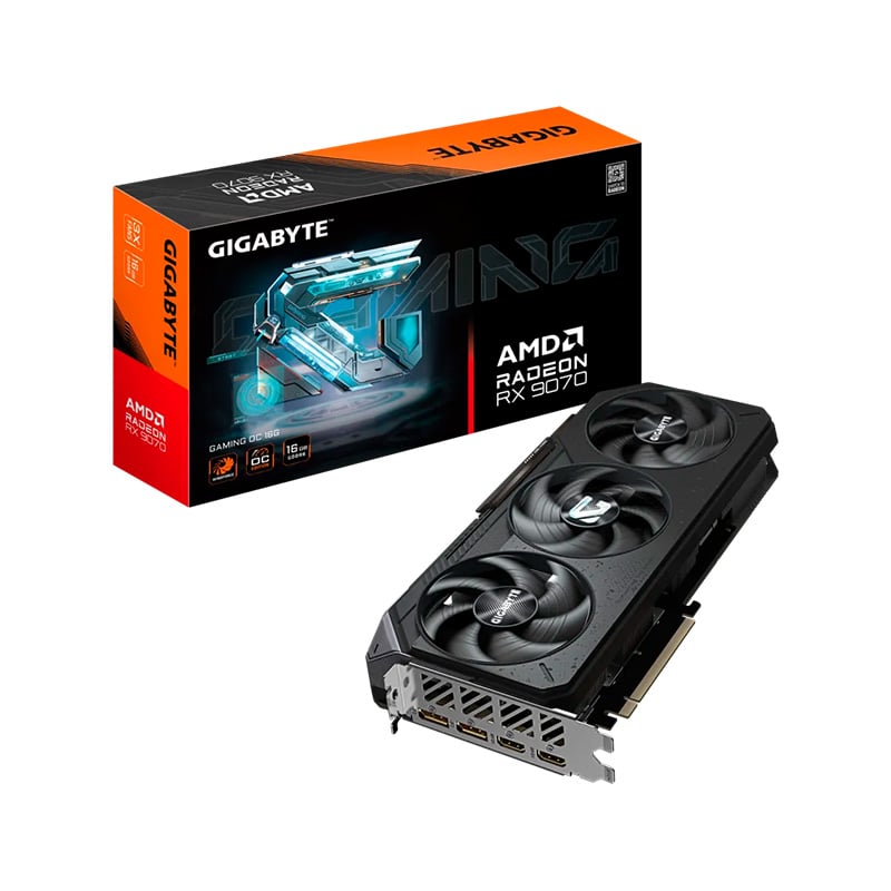 PLACA DE VIDEO AMD RADEON GIGABYTE RX 9070 GAMING OC 16GB GDDR6