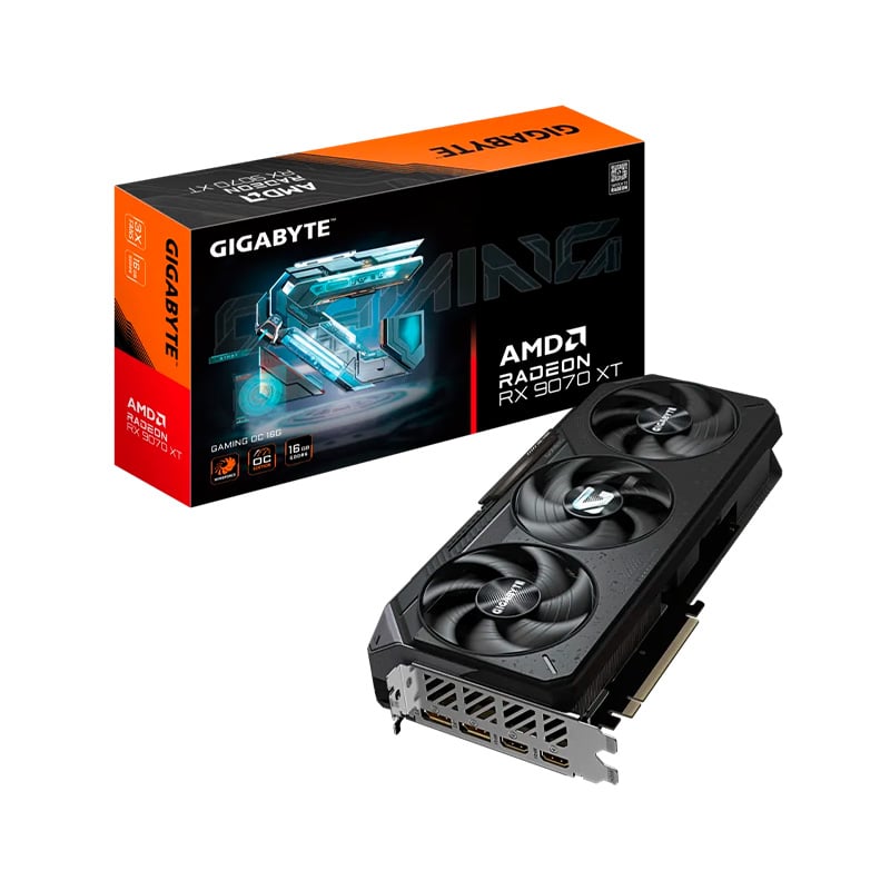 PLACA DE VIDEO AMD RADEON GIGABYTE RX 9070 XT GAMING OC 16GB GDDR6