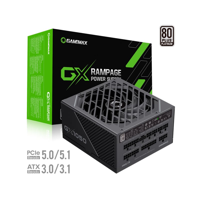 FUENTE 1050W GAMEMAX GX-1050 PRO 80 PLUS PLATINUM BLACK