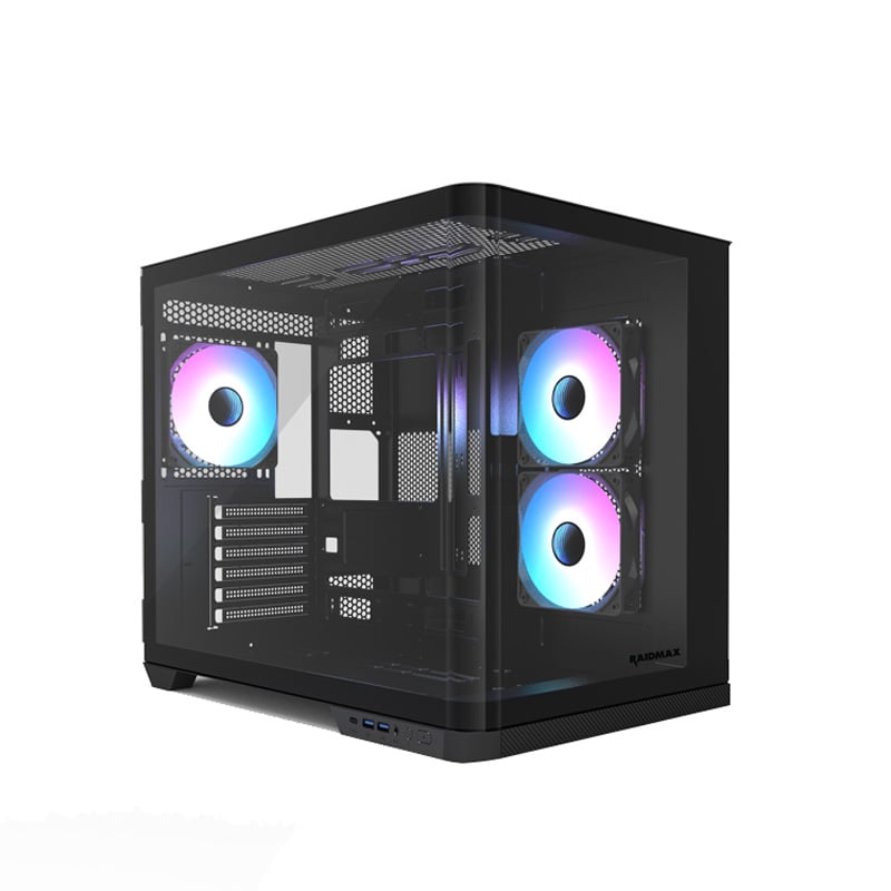 GABINETE GAMER RAIDMAX INFINITA FISHTANK CURVED GLASS I630 ARGB