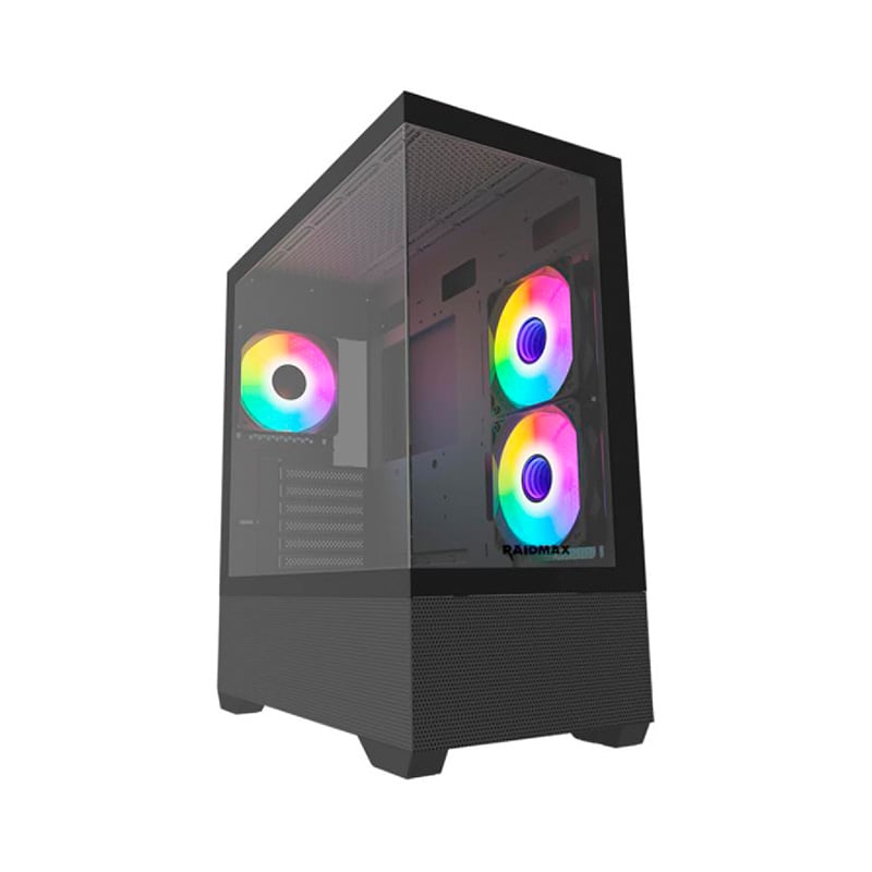 GABINETE GAMER RAIDMAX INFINITA FISHTANK AIR I801 TG ARGB BLACK