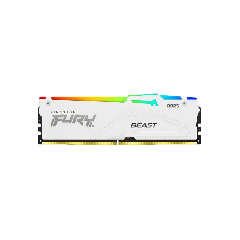 MEMORIA RAM KINGSTON FURY BEAST RGB 16GB 6400 MHZ DDR5 CL32 WHITE - AMD EXPO