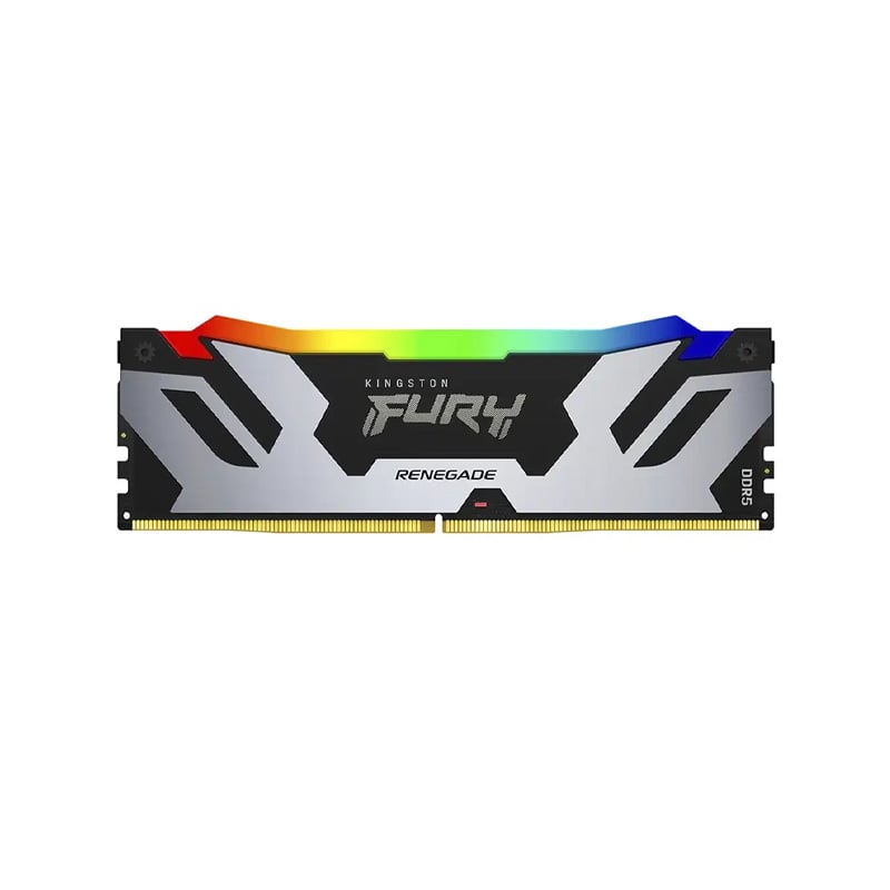 MEMORIA RAM KINGSTON FURY RENEGADE RGB 16GB 6400 MHZ DDR5 - SILVER/BLACK - CL32 XMP
