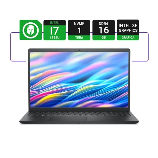 Notebook Dell Ldc15250-7292blk 15,6" Intel I7 1355u 16gb Ram 1tb Nvme- Carbon Black - Touchscreen