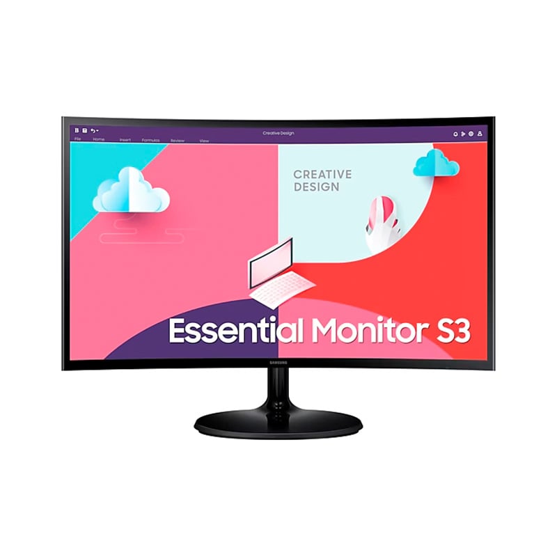 OUTLET - MONITOR CURVO LED 24" SAMSUNG S3 LS24C360EALXZB FHD 75HZ 1800R FREESYNC