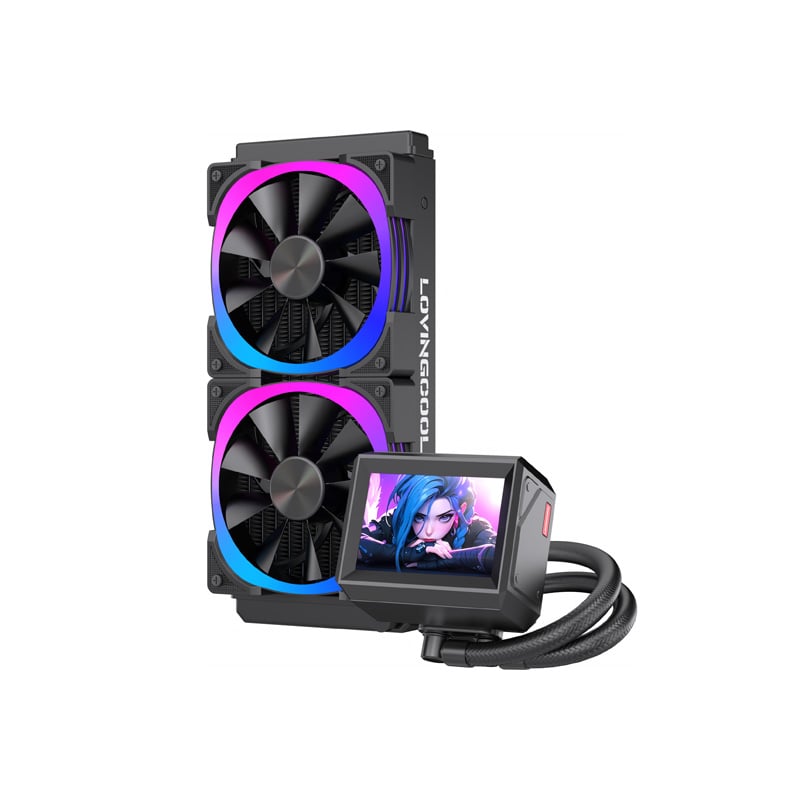CPU WATER COOLER LOVINGCOOL 240MM DP-B240-02 - ARGB - BLACK
