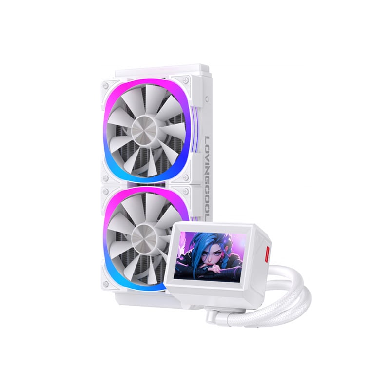CPU WATER COOLER LOVINGCOOL 240MM DP-W240-02 - ARGB - WHITE