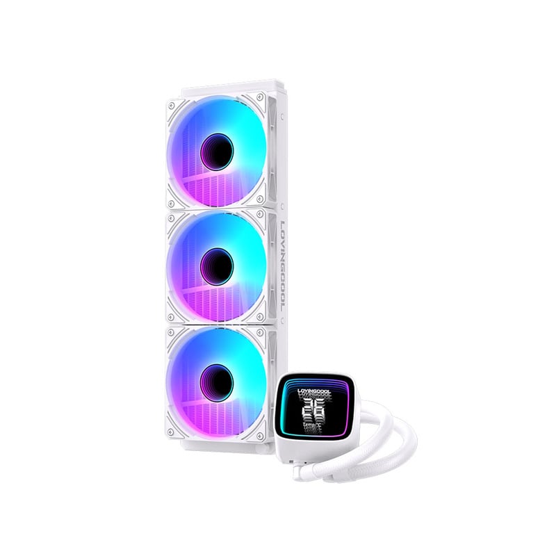 CPU WATER COOLER LOVINGCOOL 360MM HK-W360-02 - ARGB - WHITE