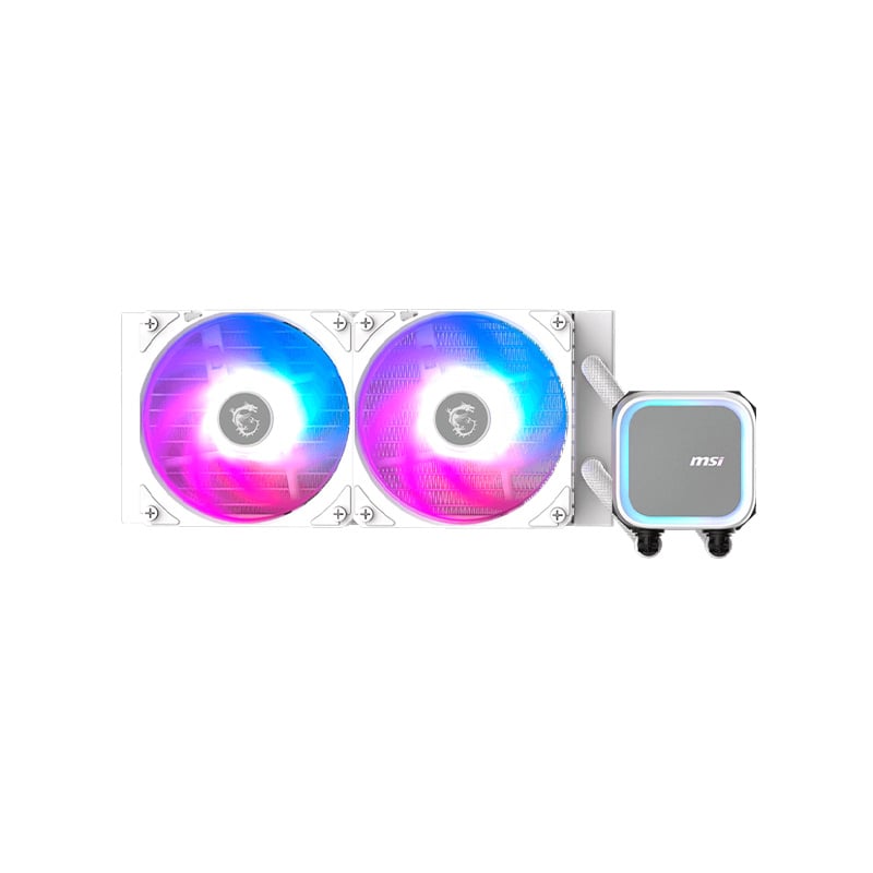 CPU WATER COOLER 240MM MSI MAG CORELIQUID A13 240 ARGB - 2X 120MM WHITE