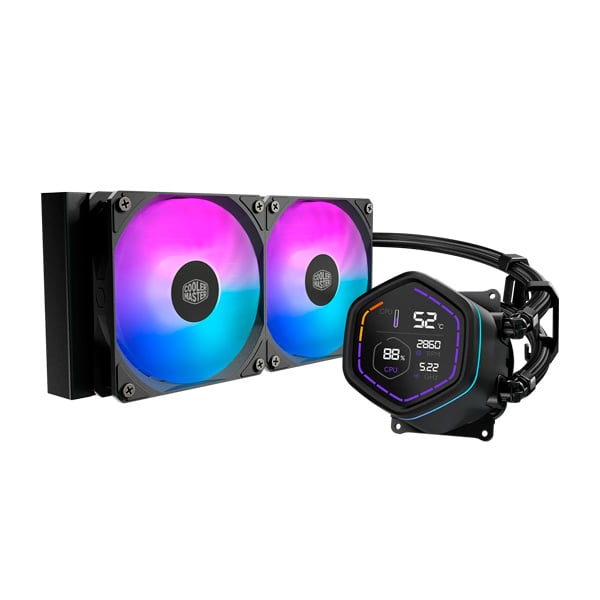 CPU WATER COOLER 240MM COOLER MASTER MASTERLIQUID 240 CORE NEX DIGITAL BLACK ARGB