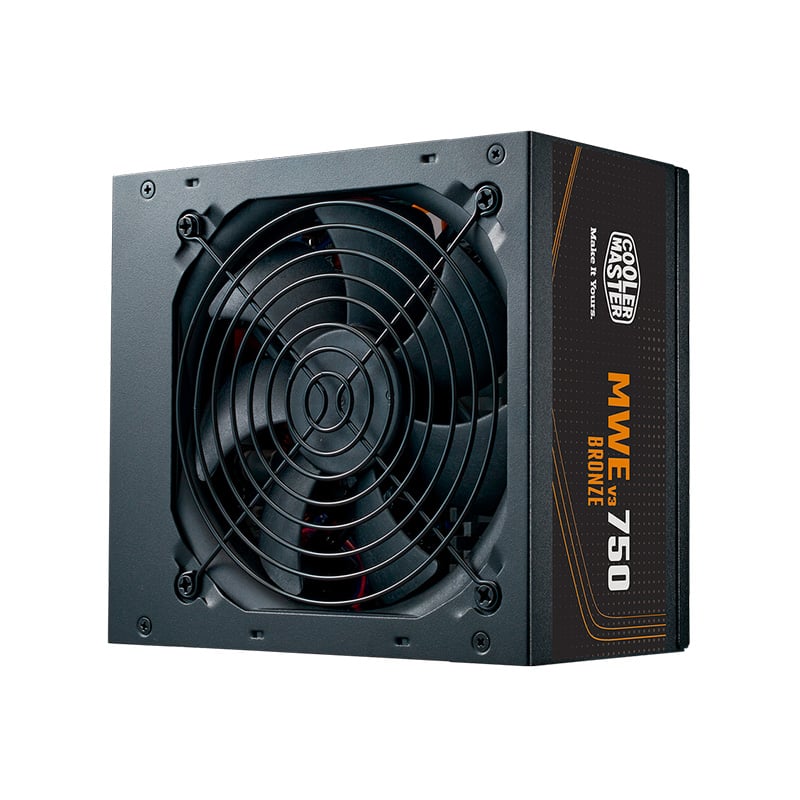 FUENTE 750W COOLER MASTER MWE V3 FULL RANGE 80 PLUS BRONZE - NO INCLUYE CABLE POWER