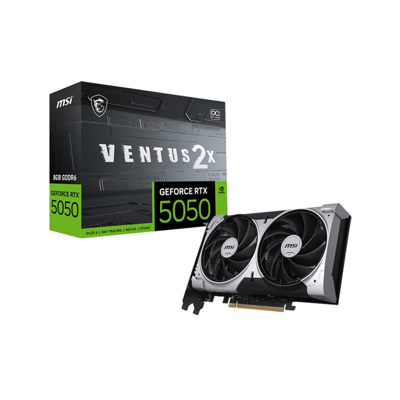 PLACA DE VIDEO MSI NVIDIA GEFORCE RTX 5050 VENTUS 2X 8GB OC GDDR6
