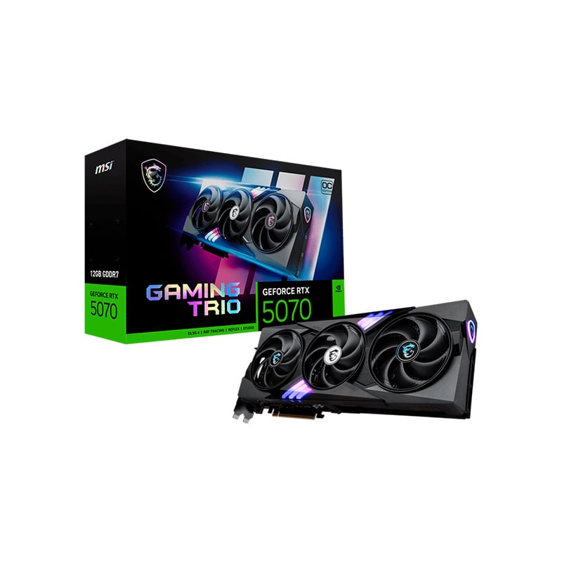 PLACA DE VIDEO MSI NVIDIA GEFORCE RTX 5070 GAMING TRIO 12GB OC GDDR7