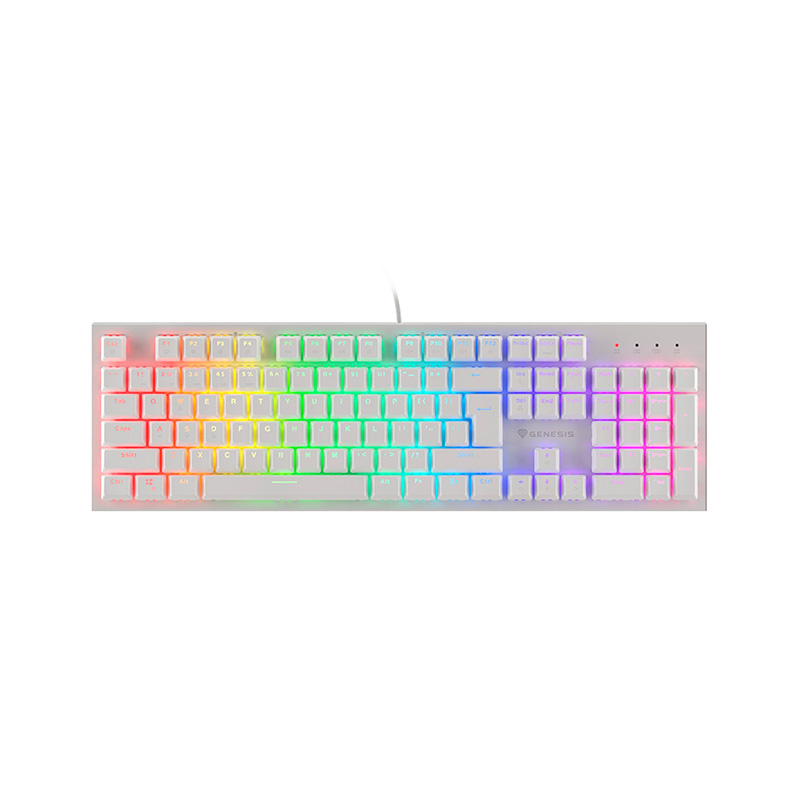 TECLADO MECANICO GENESIS THOR 303 WHITE RGB BROWN SWITCHES - ESPAÑOL