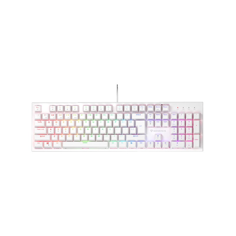 TECLADO MECANICO GENESIS THOR 303 RGB BACKLIGHT SWITCH SILENT HOT SWAP - LAYOUT US - WHITE
