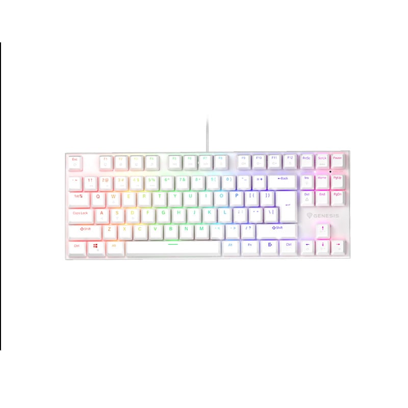 TECLADO MECANICO GENESIS THOR 303 TKL RGB SWITCH SILENT HOT SWAP - LAYOUT US - WHITE