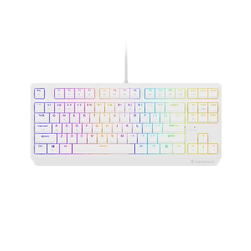 TECLADO MECANICO GENESIS THOR 230 TKL OUTEMU ROJO RGB US - WHITE - SWITCH RED - HOT SWAP