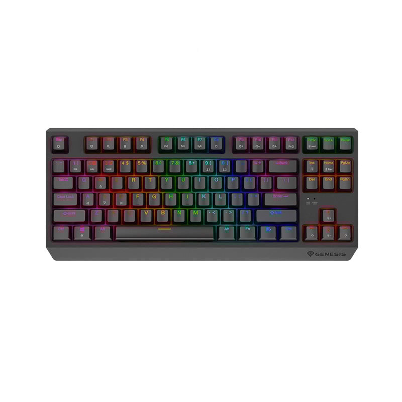 TECLADO MECANICO GENESIS THOR 230 TKL BLACK INALÁMBRICO RGB SWITCH RED