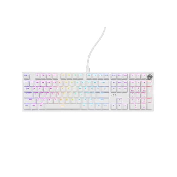 Teclado Mecanico Genesis Thor 404 Rgb Backlight Gateron Switch Yellow Pro - Layout Us - White