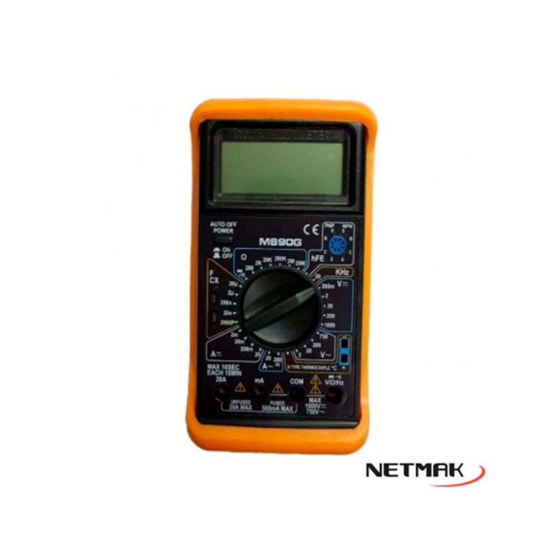 TESTER DIGITAL NETMAK CON MEDIDOR DE TEMPERATURA