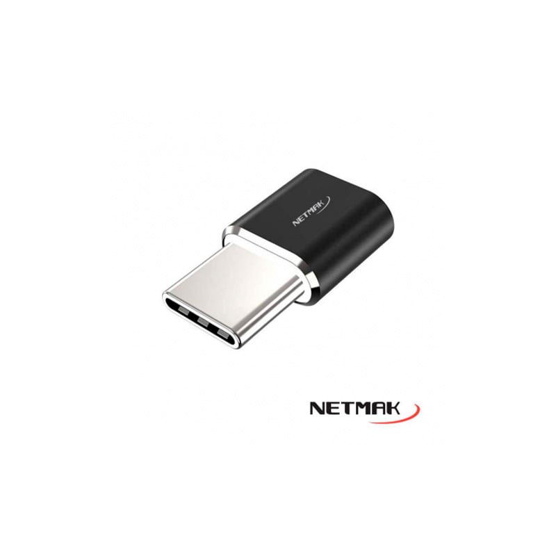 ADAPTADOR NETMAK USB-C (M) A MICRO USB (H)