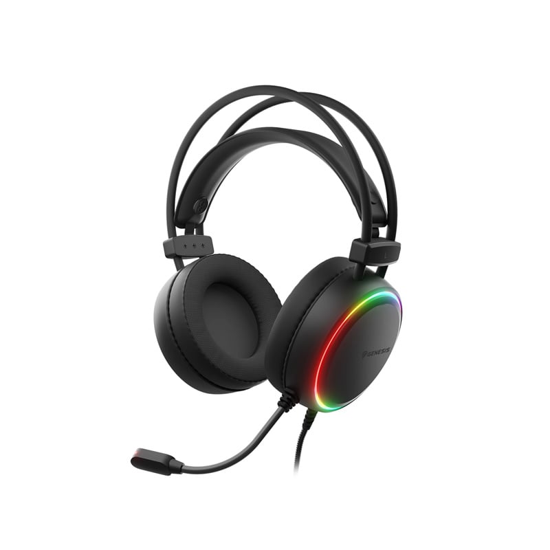 AURICULAR GENESIS NEON 613 G2 RGB BLACK - C/ MICRÓFONO