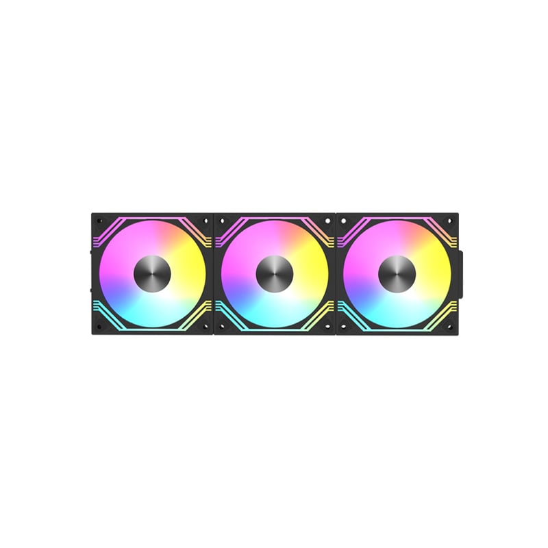 KIT FAN COOLER MODULAR 3 EN 1 RAIDMAX 120MM PWM ARGB BLACK