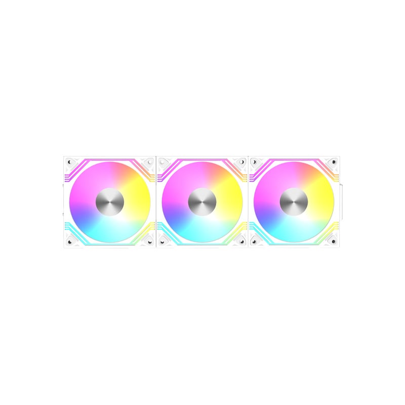 KIT FAN COOLER MODULAR 3 EN 1 RAIDMAX 120MM PWM ARGB WHITE