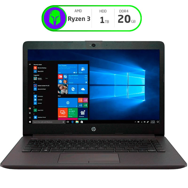 NOTEBOOK HP 245 G8 14" AMD RYZEN 3 3250U 20GB RAM 1TB HDD FREEDOS