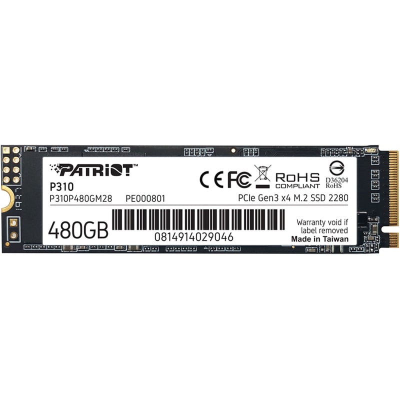 DISCO SOLIDO SSD 480GB PATRIOT P310 M.2 PCIE NVME X4 3.0